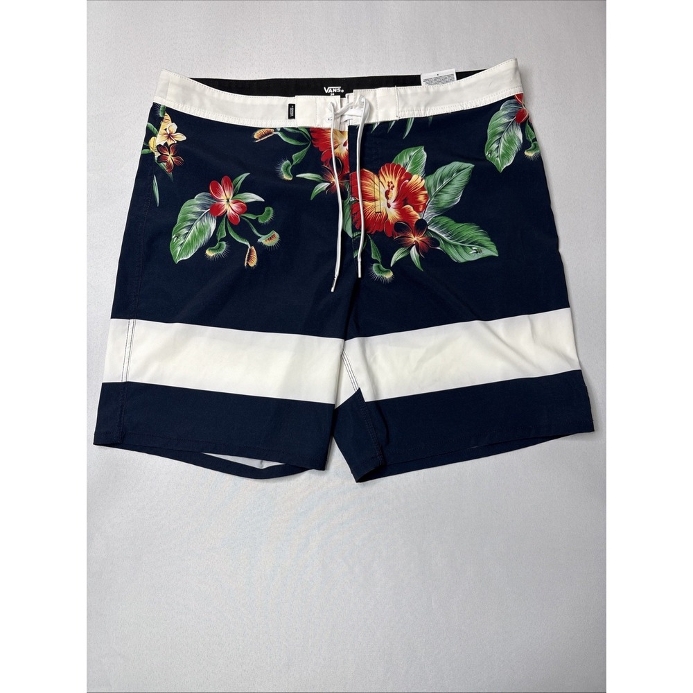 Men's Vans Off The Wall Board Shorts Size 36 Blue Floral